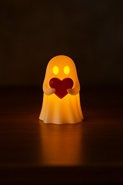 Root Made Kalp Tutan Hayalet Tealight Mumluk Minimalist Masa Kitaplık Dekor B...