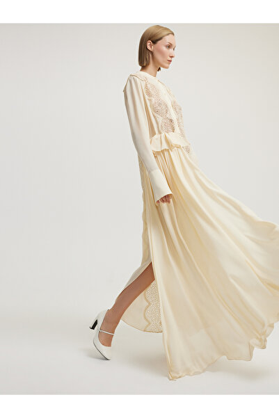 BAQA فستان دانتيل إكرو