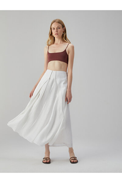 BAQA Midi White Skirt