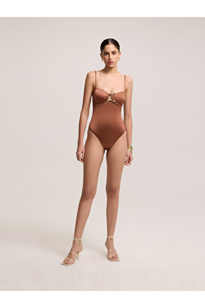 BAQA Elegant Metal Detailed One Piece Swimsuit
