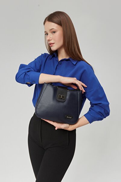 Morpelikan Geantă de umăr pentru femei, cu trei compartimente, cu închidere cu blocare, cu curea de umăr reglabilă și curea încrucișată, cu monogramă