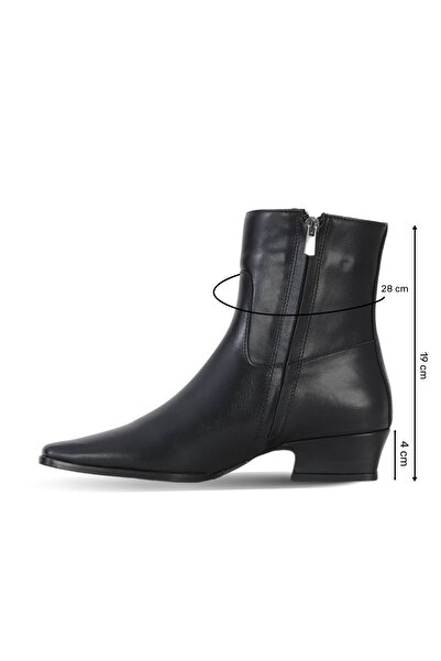 Bueno Shoes Black Leather Women's Heeled Boots 39Wb4140
