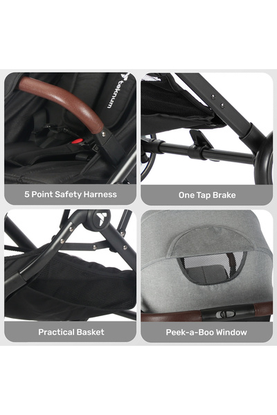TEKNUM Travel Cabin Plus Stroller - Grey