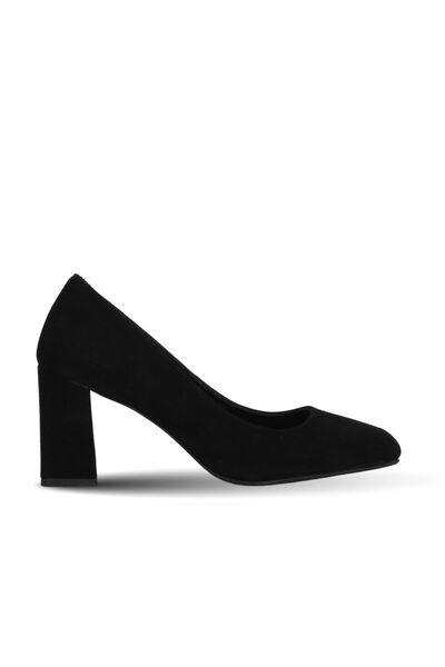 Bueno Shoes Black Suede Women's Heeled Shoes 39Wa2029