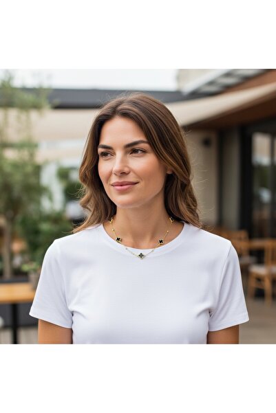 mirelya Yonca Paslanmaz Çelik Kolye