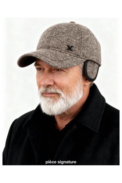 Kardelen Butik Denizli قبعة بيسبول شتوية مع واقي للأذن (مع صوف من الداخل) (56-59 سم)