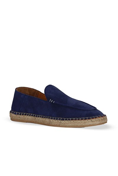 Bueno Shoes Navy Blue Suede Men's Espadrille Shoes 14Mafr100