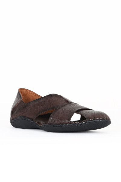 Bueno Shoes Brown Flotter Leather Men's Flat Sandals 34Ms101
