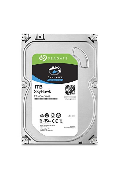 Seagate 1 TB SKYHAWK 3,5" 64MB 5900Rpm (ST1000VX005) 7/24 Güvenlik Diski