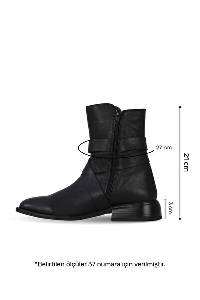 Bueno Shoes Black Leather Women's Flat Boots 01Wf3501