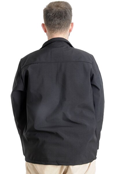 ModeXL Mode Xl Large Size Ανδρικό Παλτό Αδιάβροχο Softshell 21232 Μαύρο