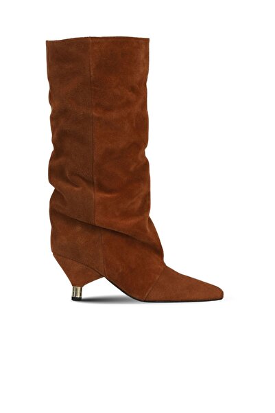 Bueno Shoes Tan Suede Women's Heeled Boots 42Wc6386