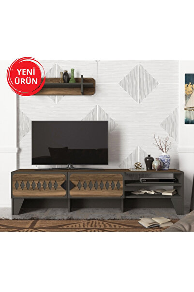 Dekorister Chester Tv Ünitesi Ceviz-antrasit