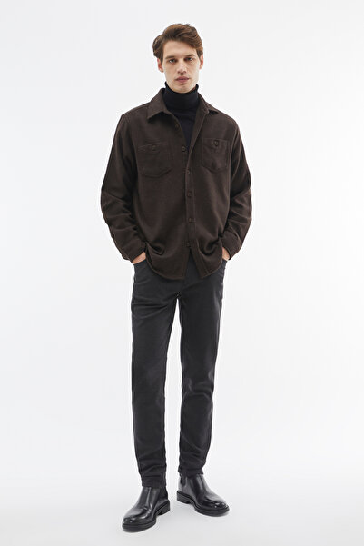 Mudo Double Pocket Textured Regular Fit Long Sleeve Shirt