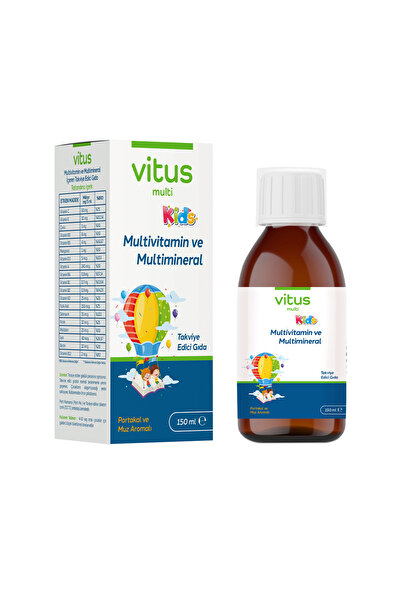 Vitus Pharma Multi Kids Multivitamin Multimineral Şurup 12 Vitamin 7 Mineral 150 ml