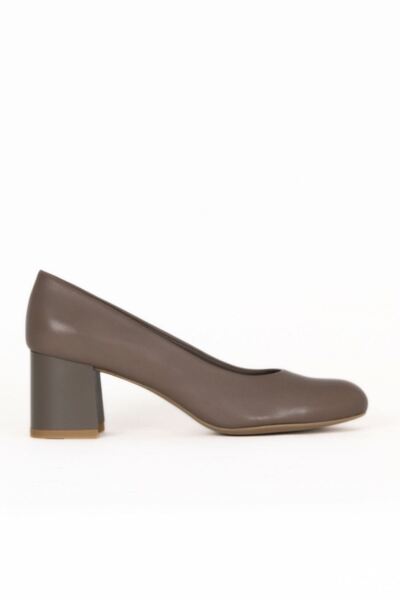 Bueno Shoes Γκρι Δερμάτινα Γυναικεία Παπούτσια με τακούνι 01we5700