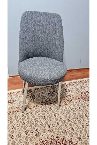 Genel Markalar Jakarlı, Çubuk Desen Oval Sandalye Kılıfı, Yıkanabilir Sandalye Örtüsü 1 adet