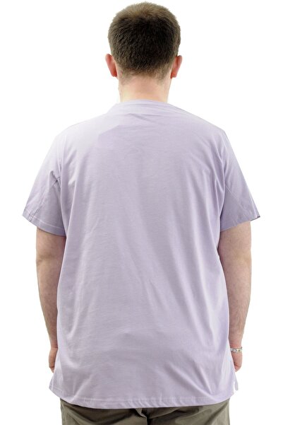 ModeXL Men's T-Shirt - Crew Neck, Lilac, Plus Size, Mode XL 20031