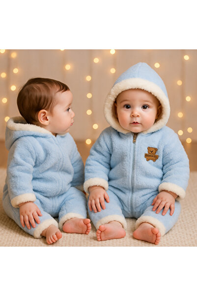 GMG Baby Wellsoft Kapüşonlu Fermuarlı Kışlık Bebek Tulum