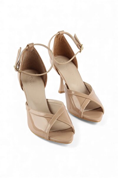 luuq shoes Noi̇re Ankle Strap Women's Heeled Shoes