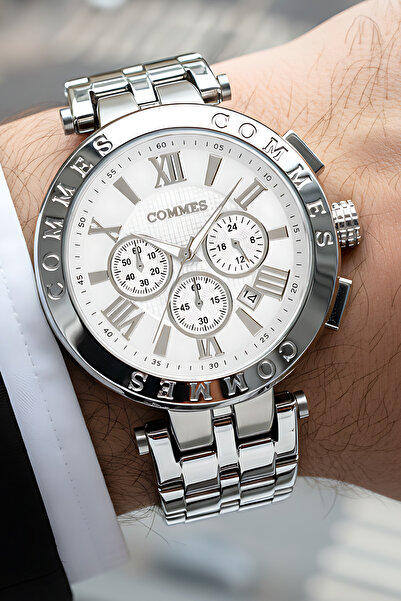 COMMES Men's Wristwatch Functions Active Silver Color Steel Cord Sdcms033