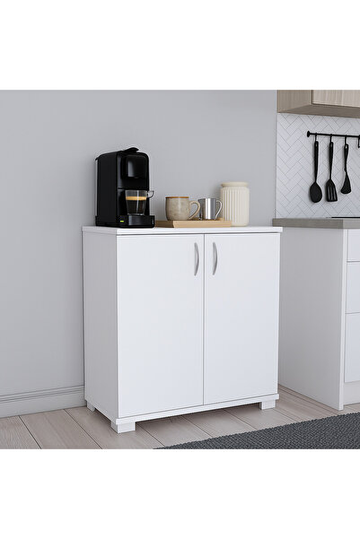 Alina Dizayn BELLA ÇOK AMAÇLI DOLAP, OFİS DOLABI, BANYO DOLABI, KAHVE KÖŞESİ,MUTFAK KİLER DOLABI BEYAZ