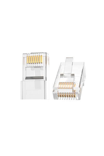 Veggieg CAT5e RJ45 Jack Ethernet Konnektörü Altın Kaplama 100 Adet