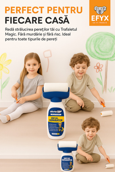 OEM The Little Repairman – 500g Washable Water-Based Paint Set with Reusable Roller, Quick Drying