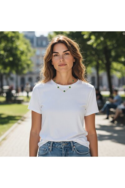 mirelya Yonca Paslanmaz Çelik Kolye