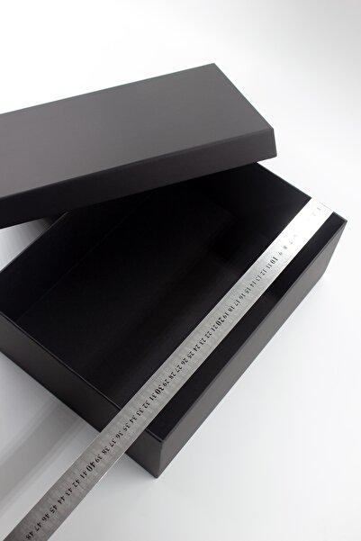 carton box Karton Kutu Siyah Büyük Sert Hediye Kutusu 25 X 34 X12 Cm