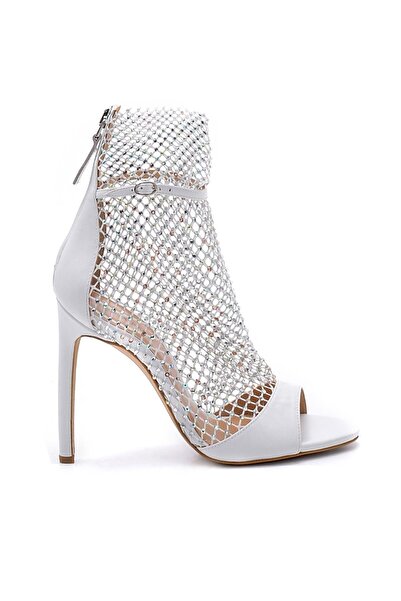 Sofia Baldi NORIS BEYAZ HAKİKİ DERİ Kadın TOPUKLU SANDALET