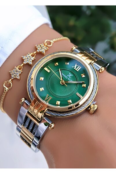 Daniel Klein Yeni Sezon Büyük Kasa Garantili Çelik Kordon Su Geçirmez Gold Gü...