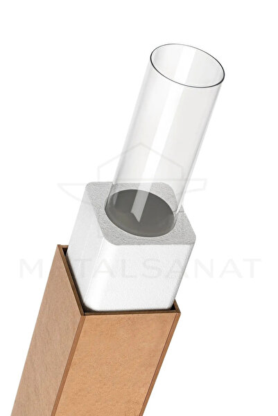 DT DEFNE TASARIM Pelet Soba Camı Füze Soba Camı 120 cm