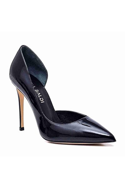 Sofia Baldi Black Patent Leather Fenes Stiletto and Evening Dress Women's Shoes