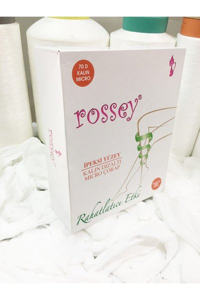 rossey جوارب طويلة حتى الركبة (70 دينير) بملمس حريري - 12 زوجًا/1 دزينة