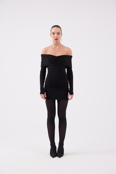 HOLLY LOLLY Černé šaty Mini Dreamer s podšívkou Madonna