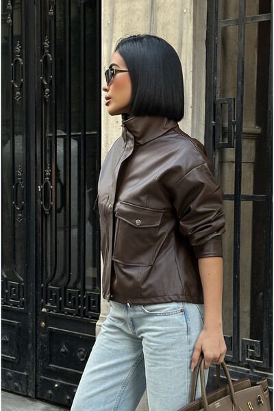 HeraPerla Δερμάτινο μπουφάν