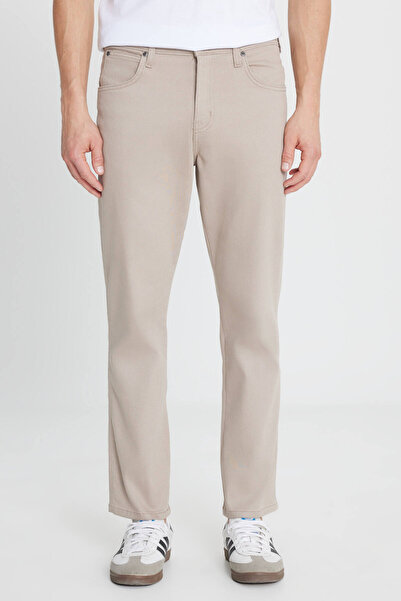 WRANGLER Арізона Straight Fit Normal Bel Düz Paça Чоловічі бежеві 5 кишень еластичні штани