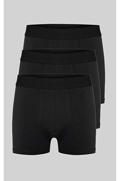 COMBİNE MİCHAİL Мъжки боксерки от 3 черни памука и ликра