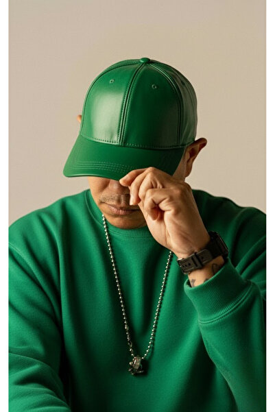 Suyutti قبعة جلدية خضراء للجنسين