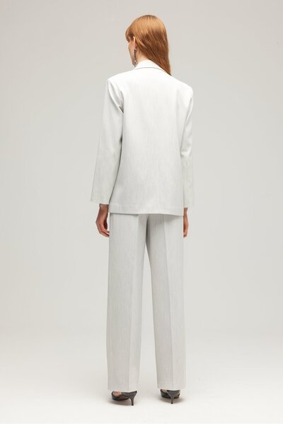 Saade Jachetă blazer țesută cu un singur nasture pentru femei supradimensionat