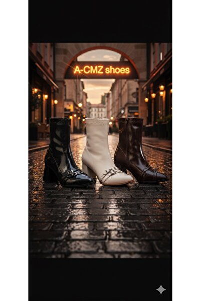 ACMZ SHOES kadın bot tokalı streç