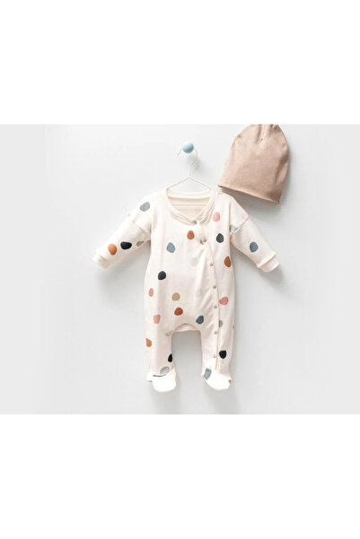 Bubbless 100% Organic Point Printed Jumpsuit with Hat