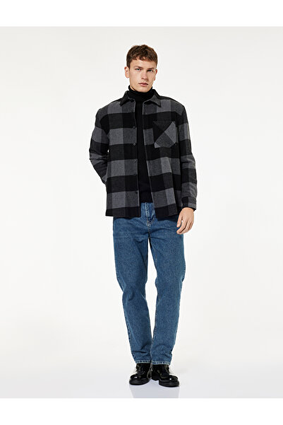 Koton Cămașă pentru păduretar cu mânecă lungă, cu buzunare, cu guler clasic, cu nasturi