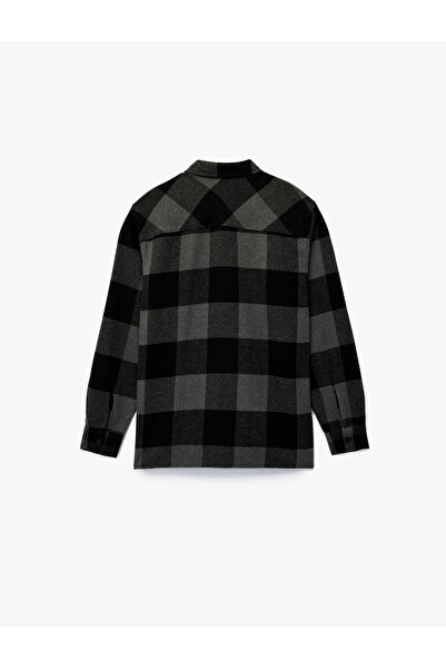 Koton Cămașă pentru păduretar cu mânecă lungă, cu buzunare, cu guler clasic, cu nasturi