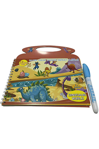Modellino Sihirli Sulu Kalemli Boyama Çanta Şekilli Aqua Magic Book - Dinozor Serisi