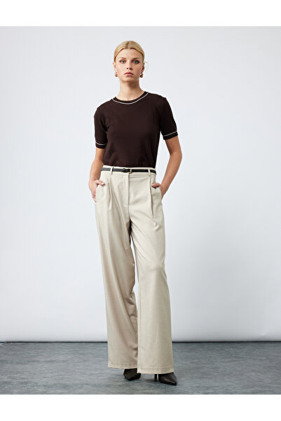 Koton Плетен кафяв дамски пуловер 6Wak90254Ht