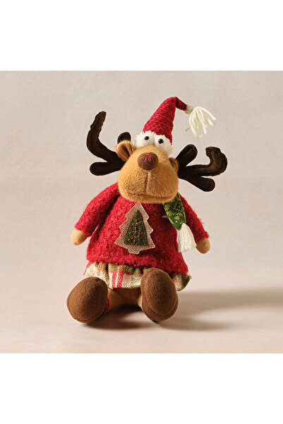 Karaca Home New Year Yılbaşı Henry Reindeer Peluş Obje 16x20x35 cm