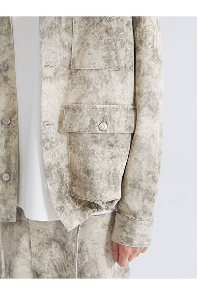 LC Waikiki Ανδρικό πουκάμισο με μακρυμάνικο γκαμπαρντίνι Vizyon New Season Comfortable Fit