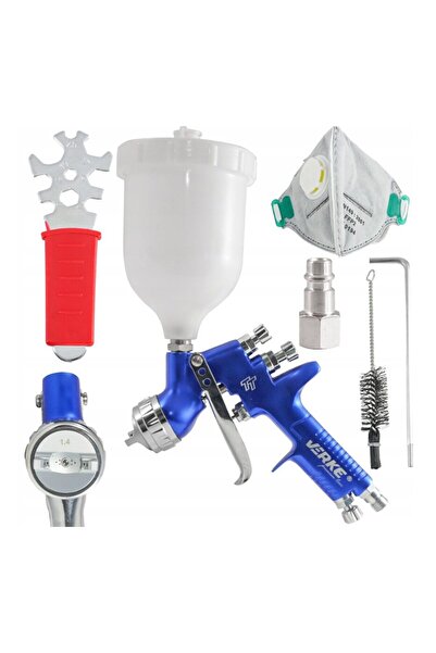 VERKE Pistol de vopsit profesional pneumatic 1,7mm 600 ml